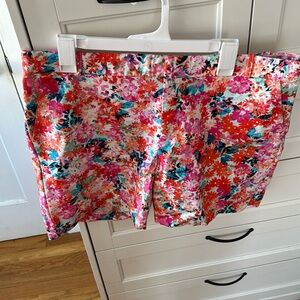 J. Crew Floral Marigold Shorts